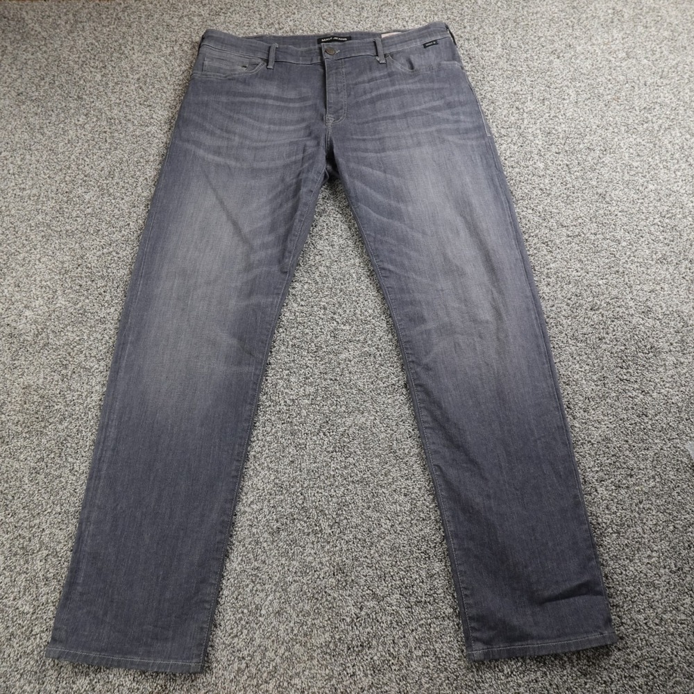 Mavi Jeans Mens 38X34 Dark Blue Pants Zach Straight Stretch Preppy 5 Pocket Fade